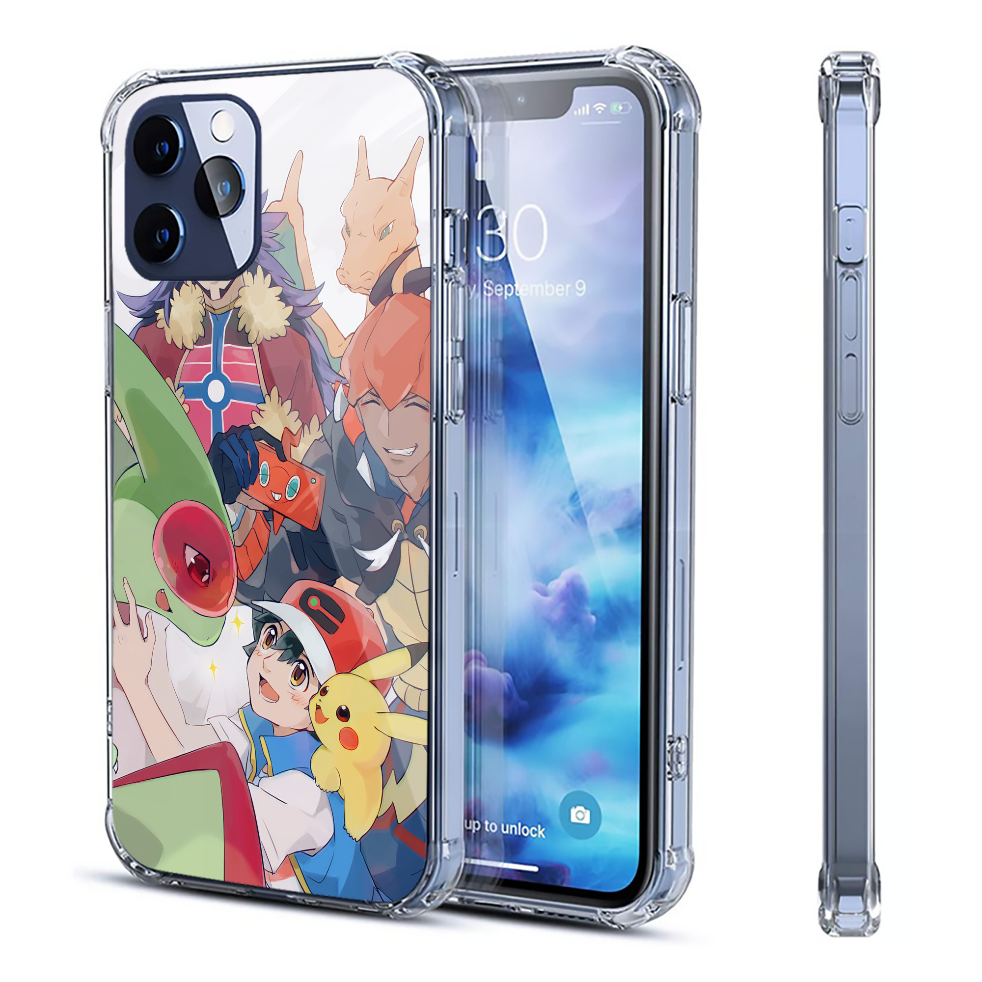 （画像用） ポケットモンスター Pokémon 【iPhone 12シリーズ対応】透明スマホケース（クリアソフトケース）